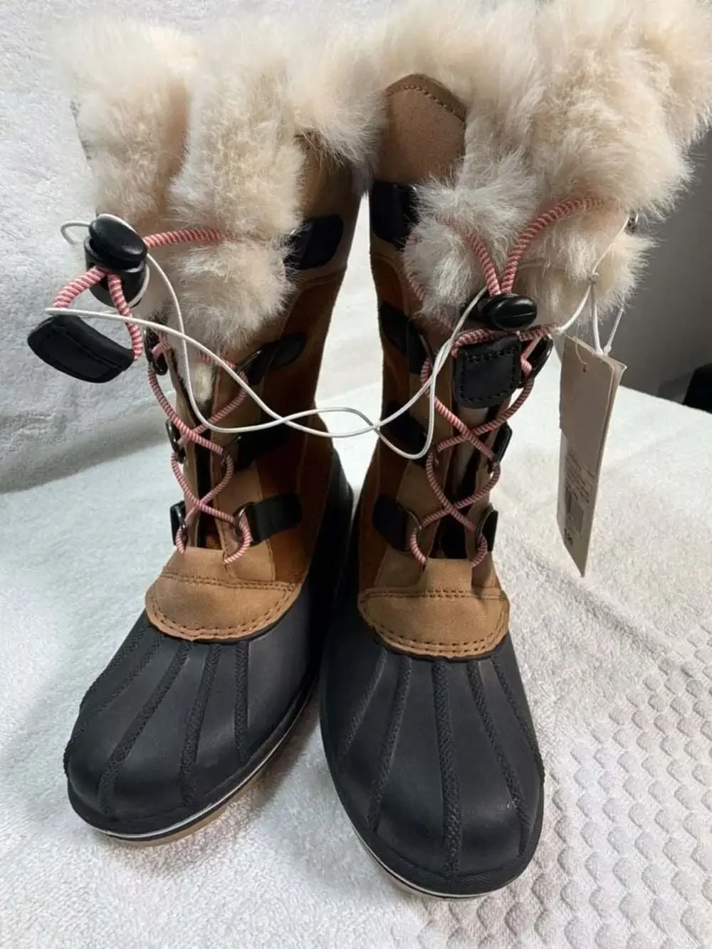 Cat & Jack Constance Girls' Faux Fur Winter Snow Boots